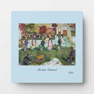 Tabletop Plaque Easel & Canvas :  Grecian Festival