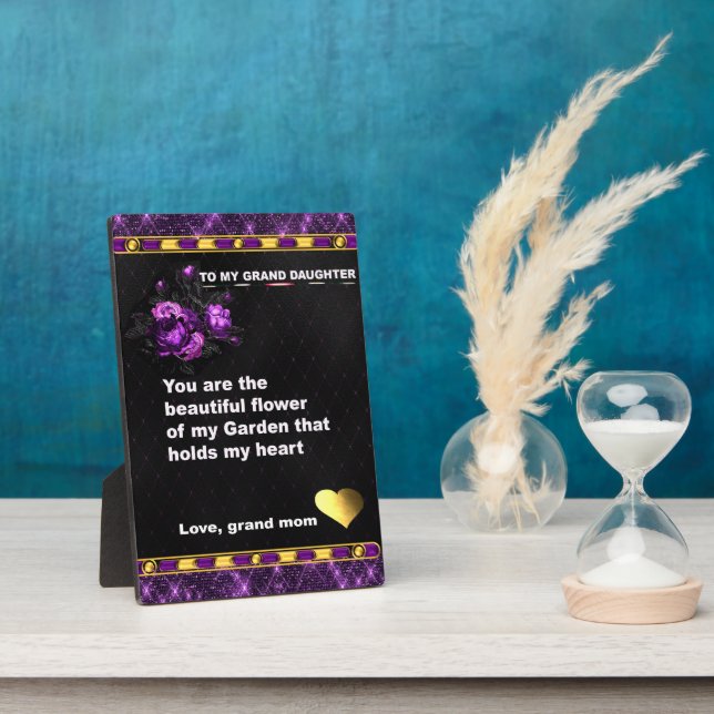 Tabletop Plaque, gift to my grand daughter quotes Plaque (Side)