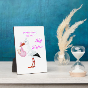 Tabletop Plaque w/ Easel Big Sister October 2020