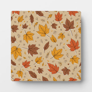 Tabletop Plaque with Easel:Autumn Leaves