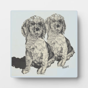 Tabletop Plaque with Easel : Cocker Spaniel's