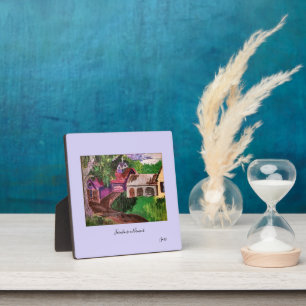 Tabletop Plaque with Easel : Farm house VT.