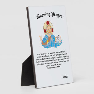 Tabletop Plaque with Easel : Morning Prayer