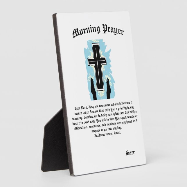 Tabletop Plaque with Easel :  Prayer (Side)