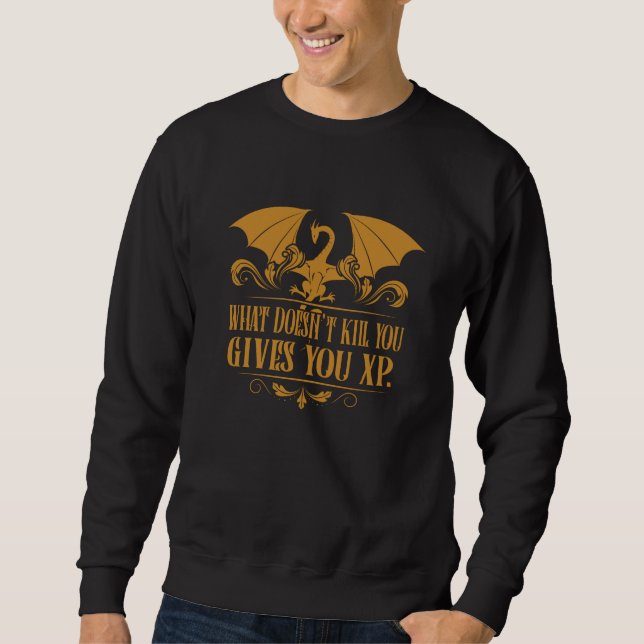Tabletop RPG Addict XP Dragon Dungeons Sweatshirt (Front)