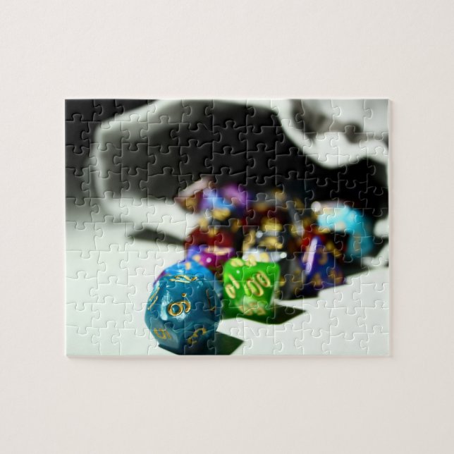 Tabletop RPG | Old School PnP Role Player Dice Bag Jigsaw Puzzle (Horizontal)