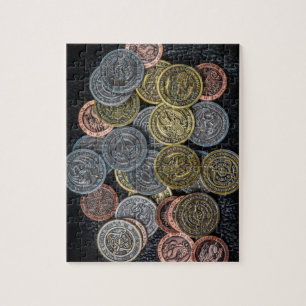 Tabletop RPG   PNP Role Player LARP Fantasy Coins Jigsaw Puzzle