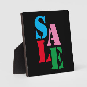 Tabletop Sale Sign, Retail Store Signage, Black Plaque