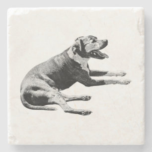Tabletop Smile—Mini Lounge Portrait Stone Coaster