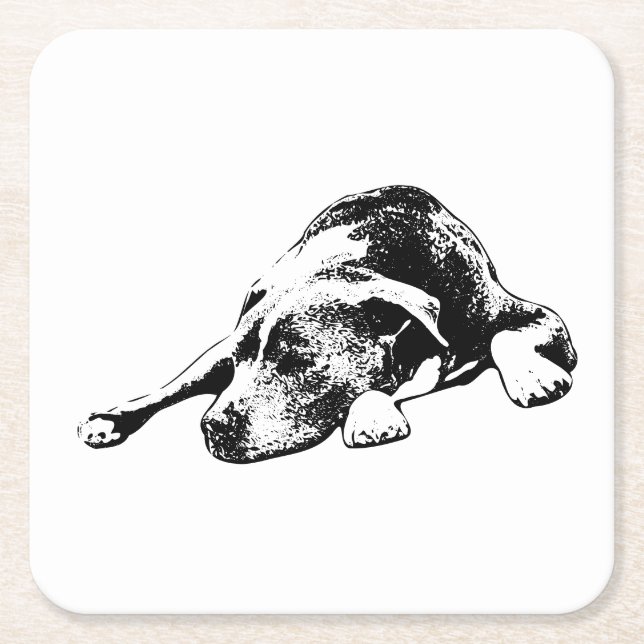 Tabletop Tranquillity Square Paper Coaster (Front)