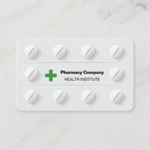 Tablets Pills Box Professional Medical Cross Business Card