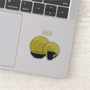 Tableware set cartoon illustration