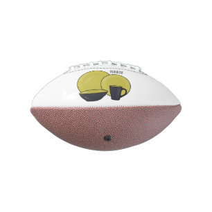 Tableware set cartoon illustration football
