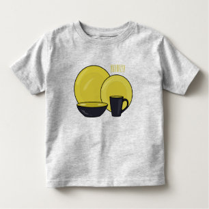 Tableware set cartoon illustration toddler T-Shirt