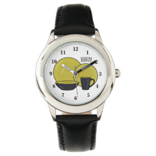 Tableware set cartoon illustration watch