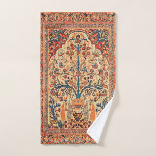 Tabriz Tree of Life Persian Rug Print Hand Towel