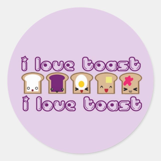 Tabu Japan Toast Line Classic Round Sticker (Front)