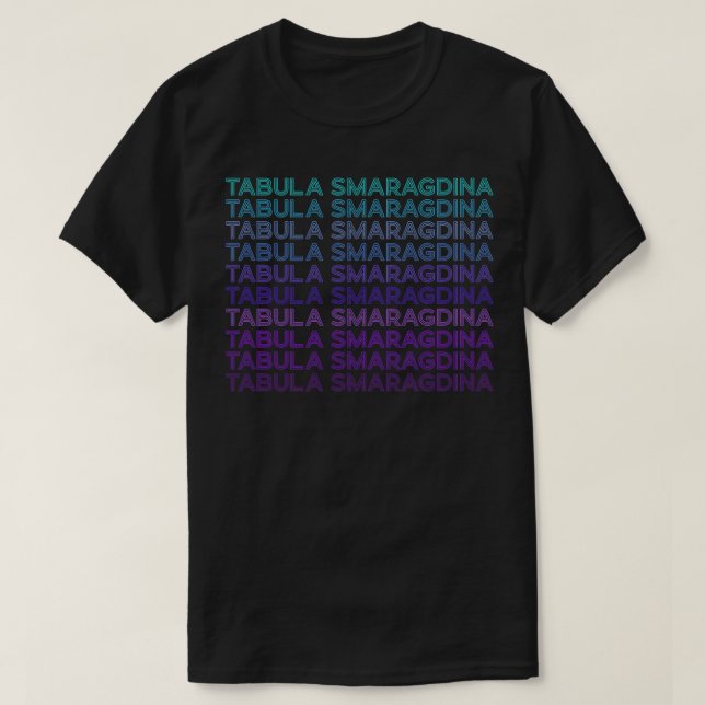 Tabula Smaragdina Hermetic Alchemy Retro T-Shirt (Design Front)