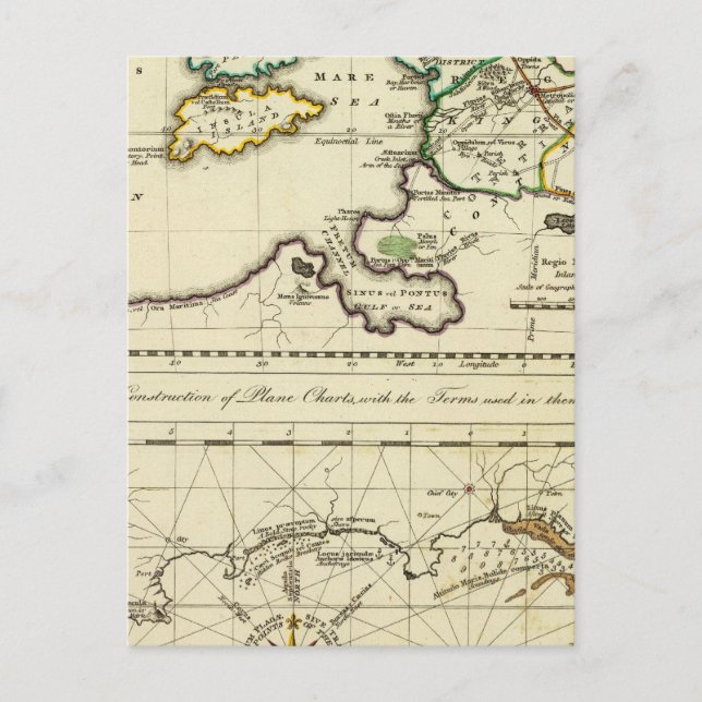 Tabularum geographicarum specimen World Map Postcard (Front)