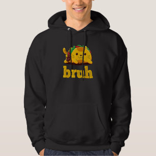 Tacco Average Bruh Cat Funny Meme saying Bruh with Hoodie