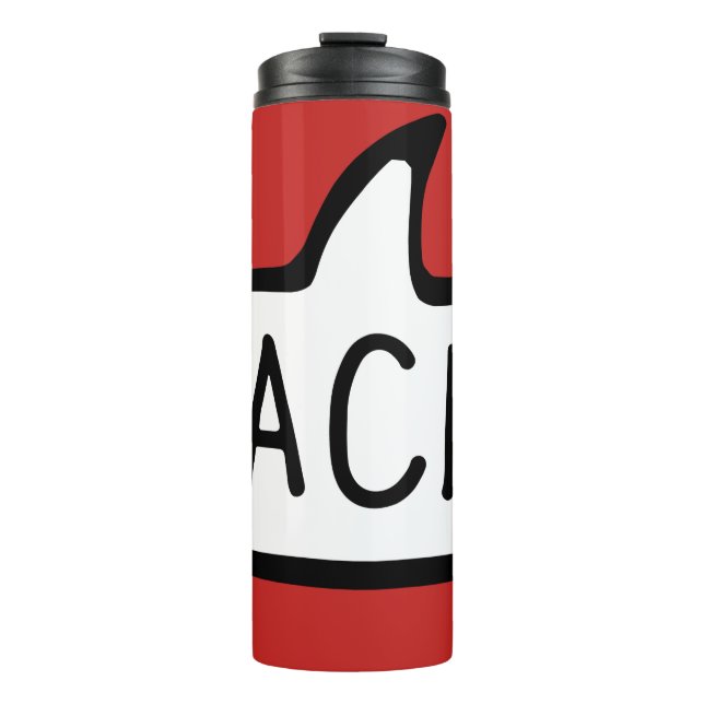 TACH! German Greeting, Hello Speech Bubble Thermal Tumbler (Front)