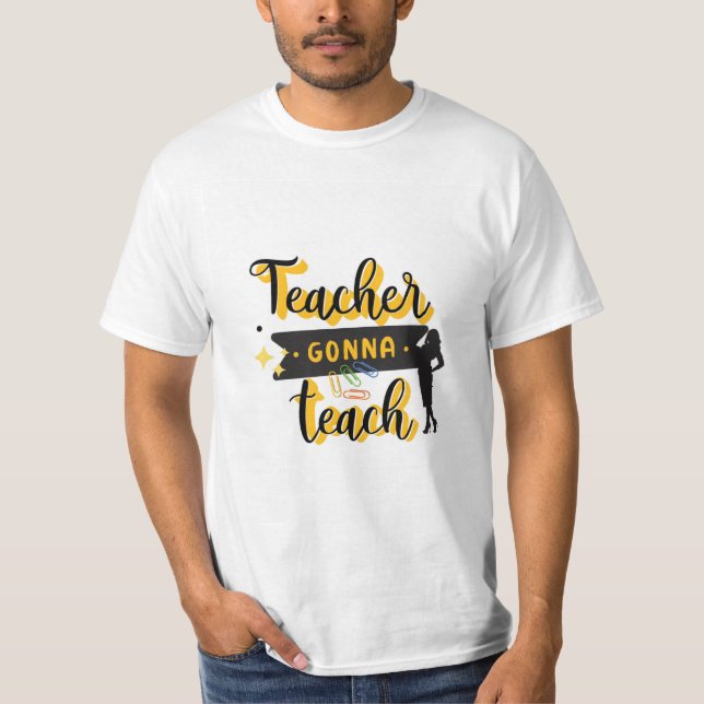 tacher teachr T- shart white T-Shirt (Front)
