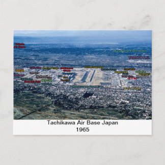 tachikawa air base japan 1945-1977 postcard