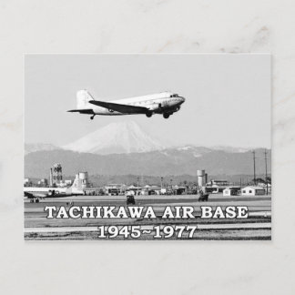 tachikawa air base japan 1945-1977 postcard