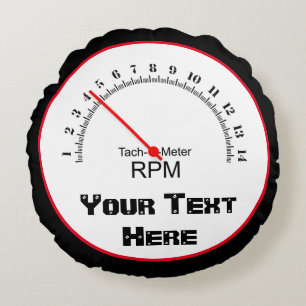 Tachometer Round Pillow