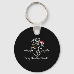Tachy Christmas Sweater Anatomy Heart Cardiac Nurs Key Ring