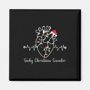 Tachy Christmas Sweater Anatomy Heart Cardiac Nurs Magnet