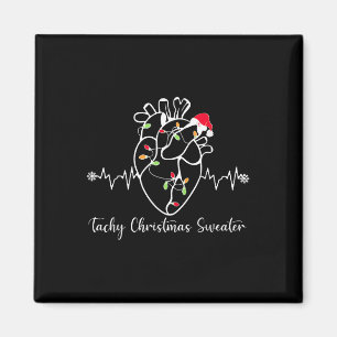 Tachy Christmas Sweater Anatomy Heart Cardiac Nurs Magnet