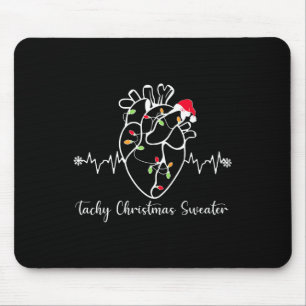 Tachy Christmas Sweater Anatomy Heart Cardiac Nurs Mouse Pad