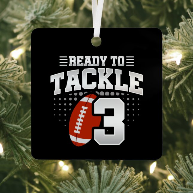 Tackle 3rd Birthday 3 Years Couples Anniversary Metal Tree Decoration (Insitu)