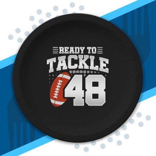 Tackle 48th Birthday 48 Years Couples Anniversary Paper Plate