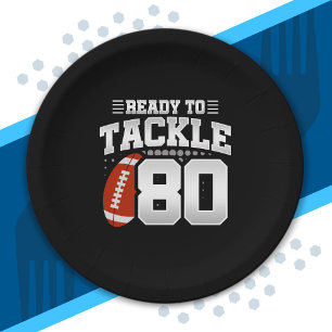 Tackle 80th Birthday 80 Years Couples Anniversary Paper Plate