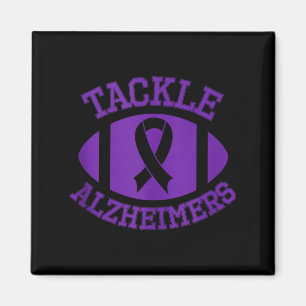 Tackle alzheimers fight end support purple month magnet