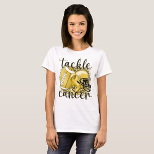 Tackle Bone Cancer Football Themed T-Shirt