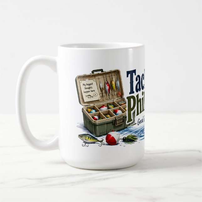 Tackle Box Philosopher Fishing Dad Mug (Left)