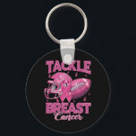 Tackle Breast Cancer Awareness American Football P Key Ring<br><div class="desc">Tackle Breast Cancer Awareness American Football Pink Ribbon</div>