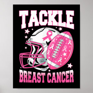 Tackle Breast Cancer Awareness American Football P Poster