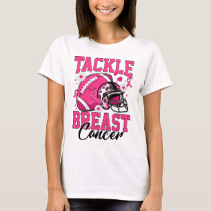Tackle Breast Cancer Awareness American Footbyll P T-Shirt