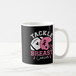 Tackle Breast Cancer Awareness American Footll Pin Coffee Mug
