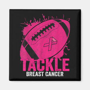 Tackle Breast Cancer Awareness Football Breast Magnet