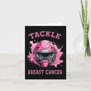 Tackle Breast Cancer Awareness Footll Women Pink G Card
