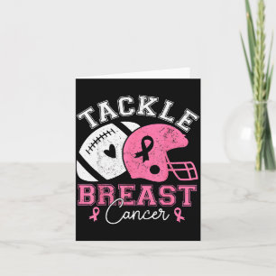 Tackle Breast Cancer Awareness Nk Ribbon American  Card
