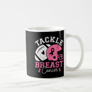 Tackle Breast Cancer Awareness Pink Ribbon America Coffee Mug