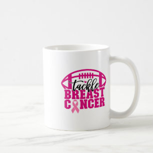 Tackle Breast Cancer Awareness Pink Ribbon America Coffee Mug