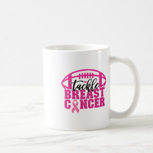 Tackle Breast Cancer Awareness Pink Ribbon America Coffee Mug