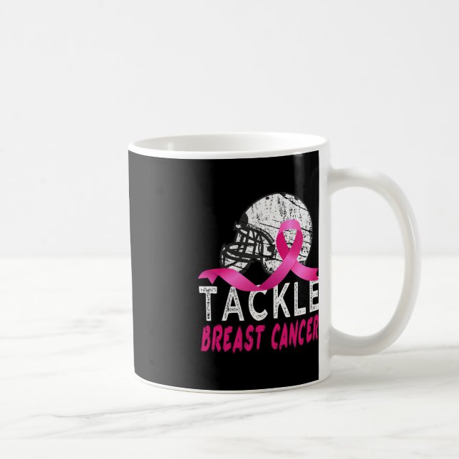 Tackle Breast Cancer Awareness Survivor Football O Coffee Mug (Right)